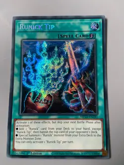 Runick Tip - Prismatic Secret Rare 1st Edition MP23-EN241 Yugioh - Image 1