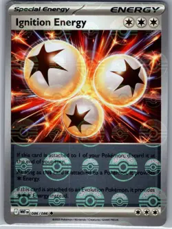 Ignition Energy Poke Ball 086/086 SV: White Flare - Pokemon Card - NM - Image 1
