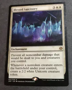 Blessed Sanctuary Jumpstart 2022 Regular Rare Mtg Card Moderately Played - Image 1