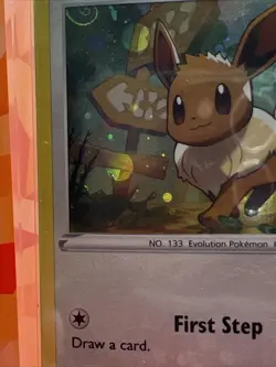 Eevee Holo GALAXY SWIRL SWSH 095 Black Star Promo 2021 Pokemon Card NM - Image 3