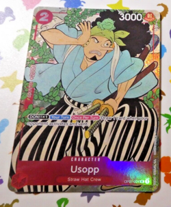 One Piece Card Game English Carte Usopp OP01-004 Alt Mint - Image 1