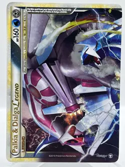 Palkia Dialga Legend (Top) 101/102 HGSS Triumphant Holo Vintage Pokemon TCG Card - Image 1