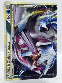 Palkia Dialga Legend (Top) 101/102 HGSS Triumphant Holo Vintage Pokemon TCG Card - Image 2