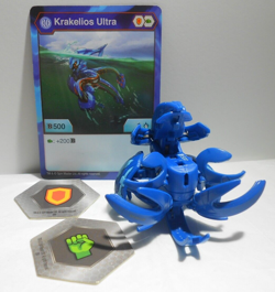 Bakugan Krakelios Ultra Blue Aquos Battle Planet B500 - Card - 2 cores - Image 1
