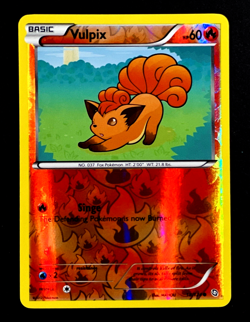 2012 Pokemon VULPIX Dragons Exalted REVERSE HOLO Black & White Set Card 18/124 - Image 1