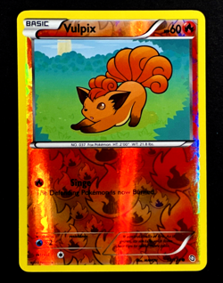 2012 Pokemon VULPIX Dragons Exalted REVERSE HOLO Black & White Set Card 18/124 - Image 2