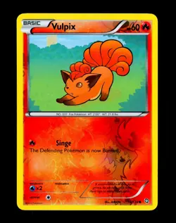 2012 Pokemon VULPIX Dragons Exalted REVERSE HOLO Black & White Set Card 18/124 - Image 3