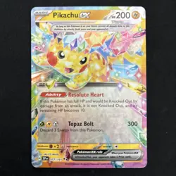 Pokemon TCG Pikachu Ex Surging Sparks 057/191 Double Rare NM Card - Image 1