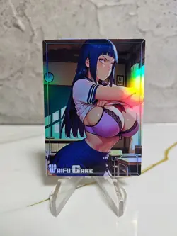 Hinata Trading Card Waifu Goddess Story Anime Girl holo Karte Manga Full Art - Image 1