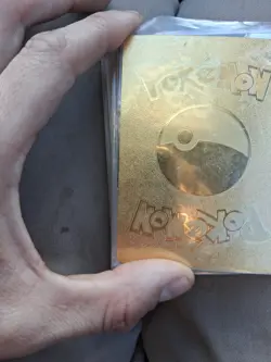 Mega M Charizard EX Gold Foil Textured Display Pokemon Card NM/M - Image 3