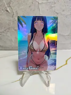 Hinata Trading Card Waifu Goddess Story Anime Girl holo Karte Manga Full Art - Image 1