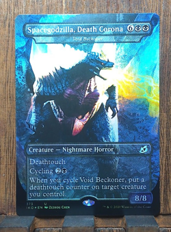 MTG💀 Spacegodzilla, Death Corona BORDERLESS FOIL Ikoria: Lair of Behemoths NM💀 - Image 2