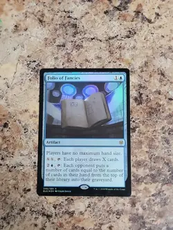 Folio of Fancies FOIL Throne of Eldraine NM Artifact Blue Rare MTG Never Played - Image 2
