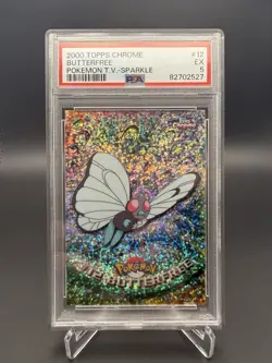 Topps Chrome Pokemon, Butterfree, Chrome Sparkle, #12 Psa 5 - Image 1