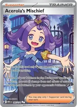 Pokemon TCG - Acerola's Mischief 165/132 Mega Evolution Pokemon Full Art Trainer - Image 1