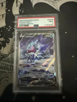 Suicune v GG38/GG70 Crown Zenith Galarian Gallery Full Art Pokemon PSA 9 Mint - Image 1