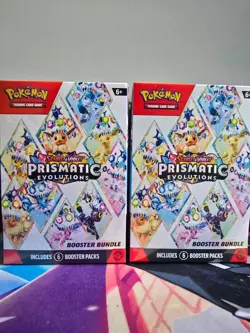 2X Pokemon TCG Prismatic Evolutions Booster Bundle 6 packs Factory Sealed - Image 1
