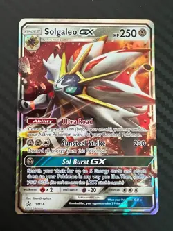 Pokemon TCG Solgaleo GX SM16 Sun & Moon Promo Ultra Rare LP - Image 1