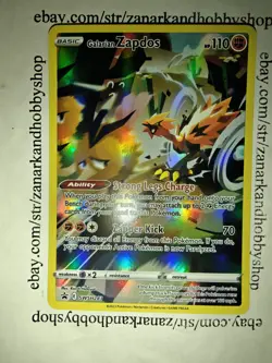 Pokemon Galarian Zapdos SWSH283 Black Star Promo LP - Image 2