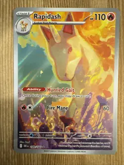 Rapidash 189/182 Illustration Rare (IR) - Pokemon Destined Rivals NM - Image 1
