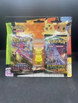 Pokemon TCG: Back to School Eraser Blister - 2 Boosters Evolving Skies - Astral 820650829536 - Image 1