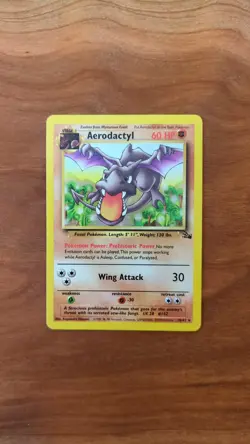 Aerodactyl 16/62 Fossil Regular Rare Pokemon TCG Vintage LP-NM - Image 2