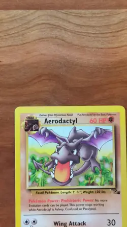 Aerodactyl 16/62 Fossil Regular Rare Pokemon TCG Vintage LP-NM - Image 3