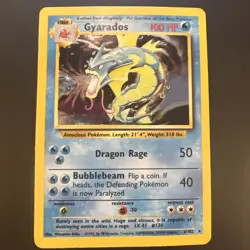 Pokemon TCG Gyarados Base Set 6/102 Holo 1999 Wizards Base Set HP - Image 1