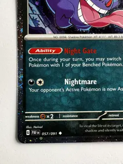 Gengar 057/091 - Pokemon TCG Trick or Trade 2024 - Cosmos Holo Halloween Stamp - Image 5