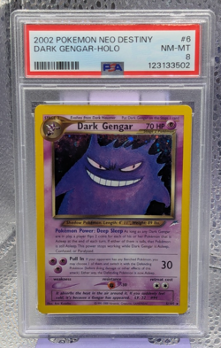 2002 POKEMON NEO DESTINY #6 DARK GENGAR-HOLO PSA 8 - Image 1