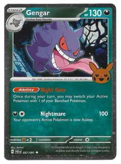 2024 POKEMON TRICK OR TRADE #057 GENGAR HOLO - Image 1