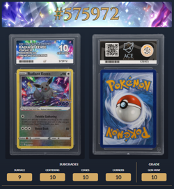 Pokemon TCG - Pokemon GO Radiant Evee SWSH230 Black Star Promo - Graded ACE 10 - Image 3
