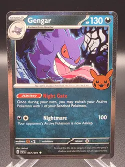 Pokemon TCG Gengar Trick or Trade Halloween # 057/091 Holo Rare Stamped Cosmos - Image 1