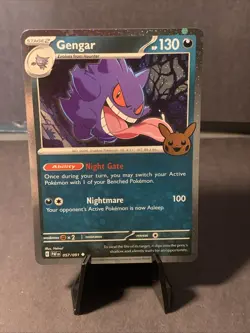 Pokemon TCG Gengar Trick or Trade Halloween # 057/091 Holo Rare Stamped Cosmos - Image 1