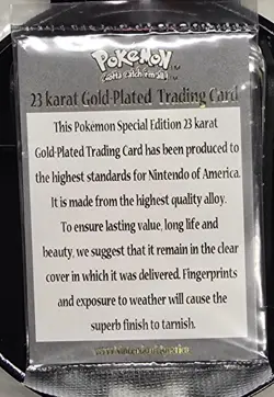 1999 Poliwhirl Pokemon Limited Edition 23k Gold Plated With COA MINT - Image 4