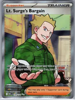 Lt. Surge's Bargain 170/132 ME01: Mega Evolution - Pokemon Card - NM - Image 1