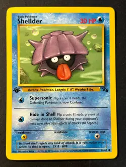 Shellder 54/62 1st Edition Fossil - Common - WOTC Pokemon Card LP - Image 1