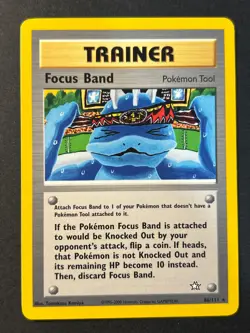 Focus Band 86/111 Neo Genesis Rare - WOTC - Pokemon Card LP + - Image 1