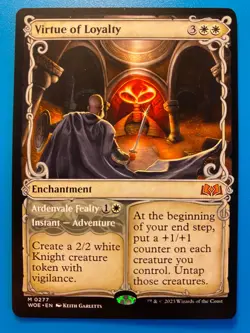 MTG 1x SHOWCASE Virtue of Loyalty # 277 Wilds of Eldraine Magic Gathering x1 NM - Image 1