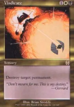 1x Vindicate Moderate Play MTG Magic - Kid Icarus - - Image 1