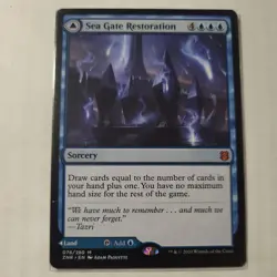 Sea Gate Restoration/Sea Gate, Reborn ZNR 076 Mythic Zendikar Rising Near Mint - Image 1