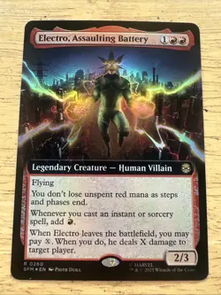 Electro, Assaulting Battery (Extended Art) Marvel's Spider-Man Foil - Image 1