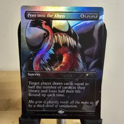 MTG Peer Into The Abyss (2002) Foil Full Color Secret Lair: Venom MT/NM - Image 1