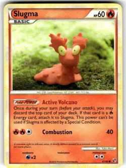 Slugma 67/90 Pokemon HG & SS Undaunted Common Non Holo NM - Image 1