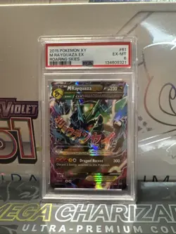 Pokemon M Rayquaza EX 61/108 Ultra Rare Holo PSA 6 XY Roaring Skies 2015 - Image 1