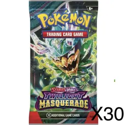 Pokemon TCG: Scarlet & Violet Twilight Masquerade Booster Pack Lot of 30 - Image 1