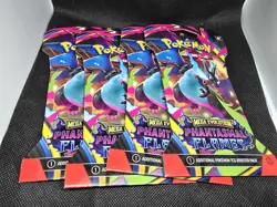 Pokemon TCG Mega Evolution Phantasmal Flames Charizard 4x Sleeved Booster NEW - Image 1