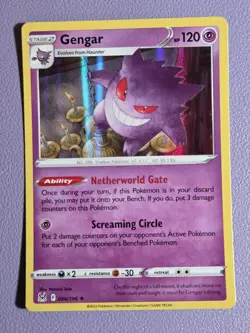 Gengar 66/196 Lost Origin Holo Rare Pokemon Card Pokemon TCG NM - Image 1