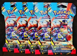 Pokemon TCG Mega Evolution Sleeved Booster Packs - LOT OF 5 - Image 1