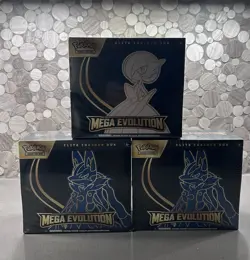 Pokemon TCG: Mega Evolution ETB Sealed Set Of 3 (2 Lucario and 1 Gardevoir) - Image 1